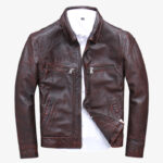 Blouson Cuir Marron Homme Vintage – Dario