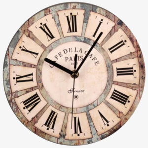 Horloge Bois Vintage – Café de la Gare