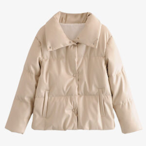 Manteau Simili Cuir Vintage – Prisca
