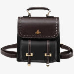 Sac à Dos Vintage Cuir Noir – Farfalla